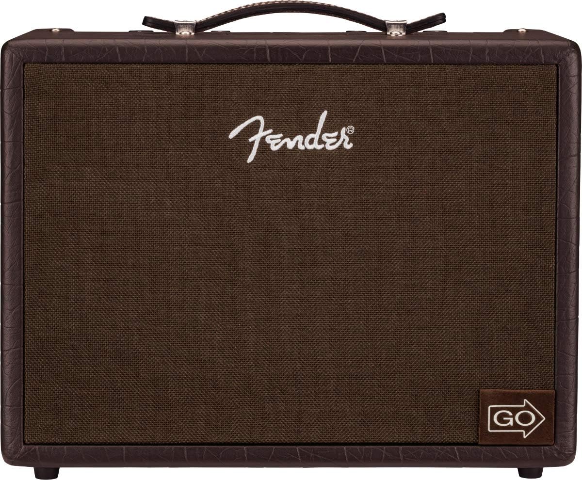 Fender Acoustic Junior Go Guitar Combo Amplifier Bundle with Cable, Austin Bazaar Exclusive 12-Pack Picks, and Instructional DVD