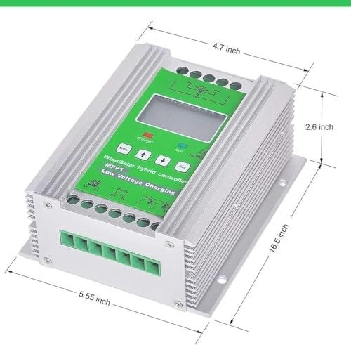3000W Wind Solar Hybrid Charge Controller for 2000W Wind Turbine & 1000W Solar Panel - Auto MPPT, Efficient Power Management for Renewable Energy Systems