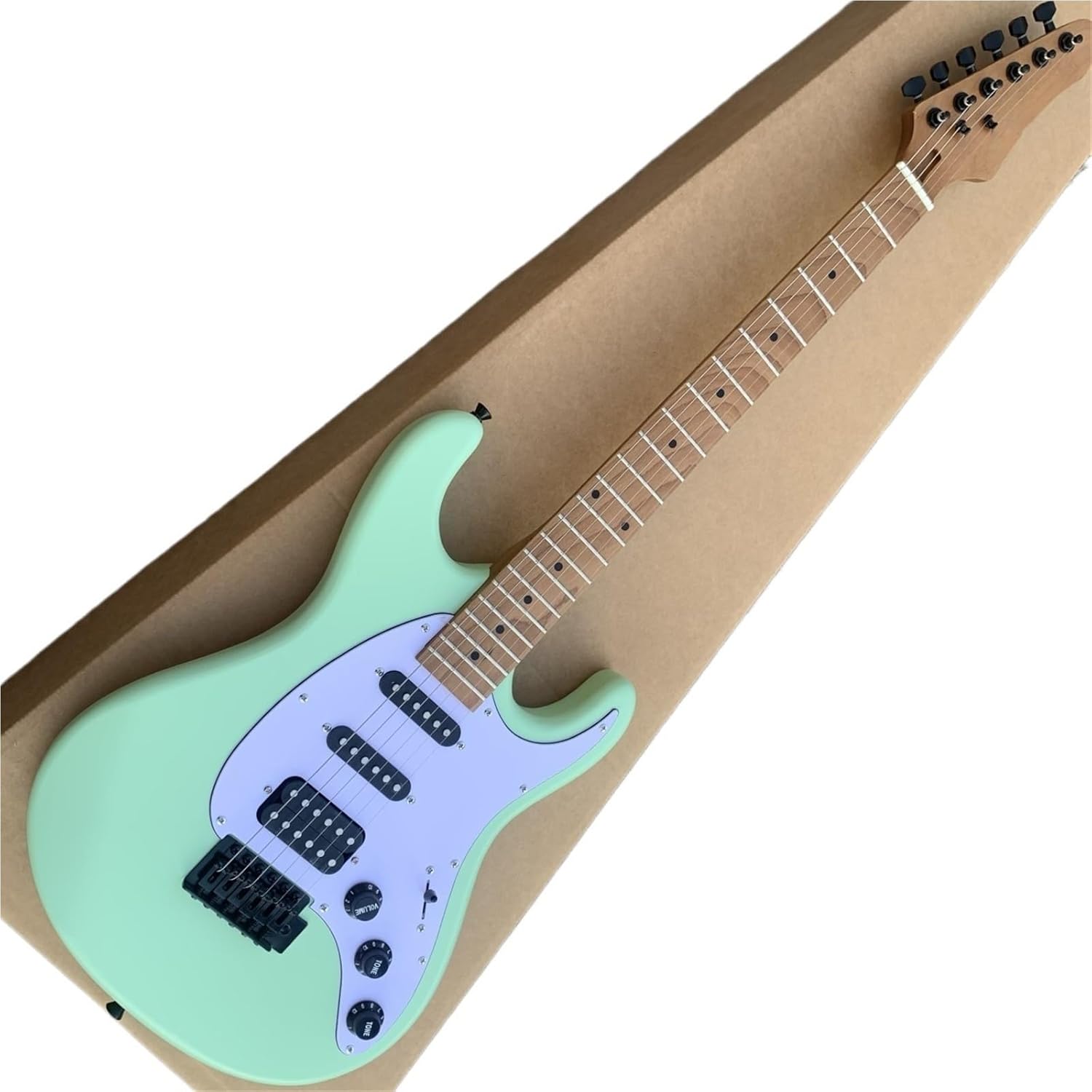 Beginner Electric Guitar Kits Professional SSH Green Charcoal Grilled Maple Solid Wood Electric Guitar
