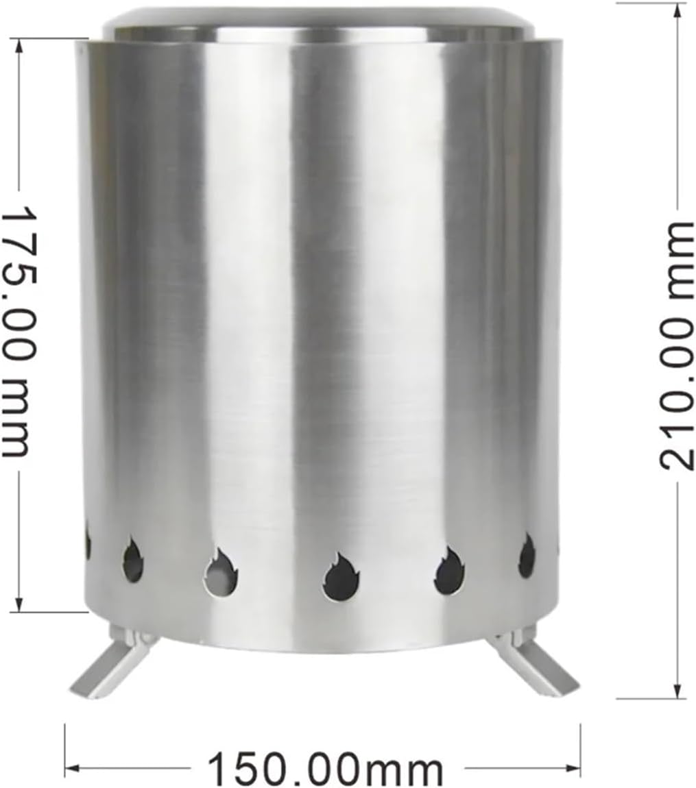 Garden supplies Camping Wood Stove Stainless Steel Outdoor Smokeless Fire Pit Small Backpacking Stove for Traveling Hiking Picnic Outdoor heater