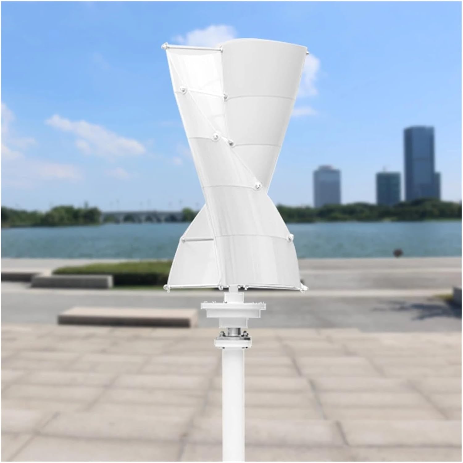 Wind Turbine Generator, 3000W Wind Vertical Turbine Generator Alternative Free Energy Windmill 24V 48V MPPT Controller Wind System for Marine, RV, Home(Orange White,ONLY TURBINE_24V)