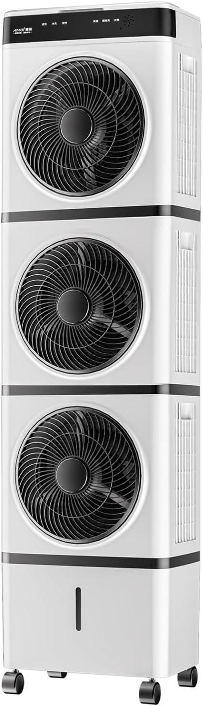 Evaporative Air Cooler/Portable Air Conditioners, Swamp Cooler for Bedroom Home Office; Oscillation Cooling Fan with 3 Speeds, 12H Timer, Remote Control(126cm(49.6in))