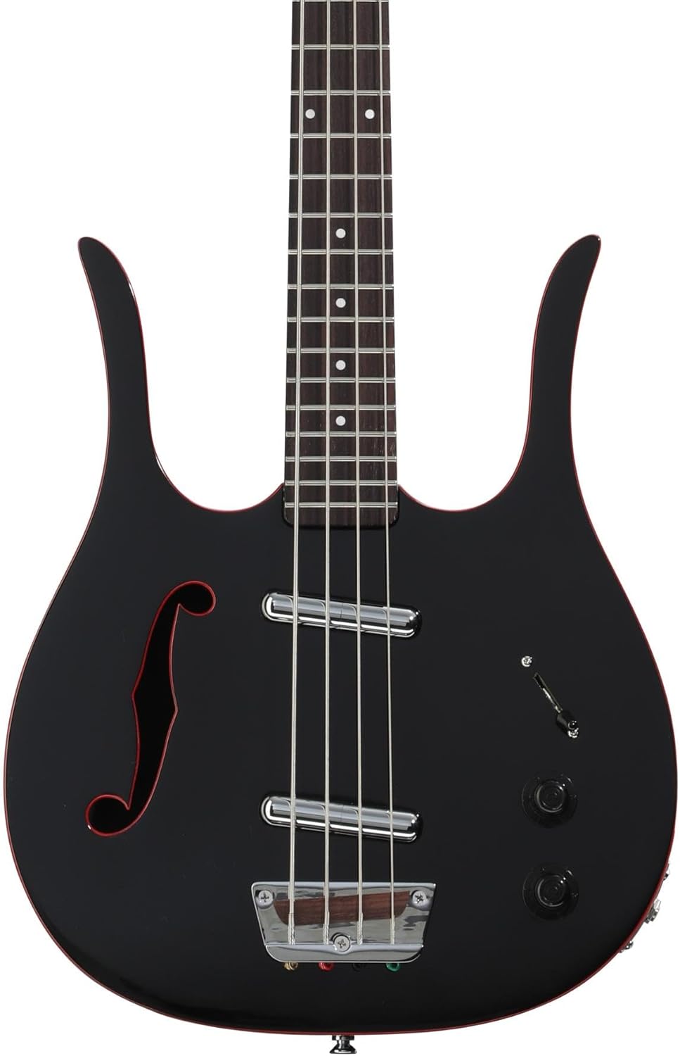 Danelectro Red Hot Longhorn Semi-hollowbody Bass Guitar - Black