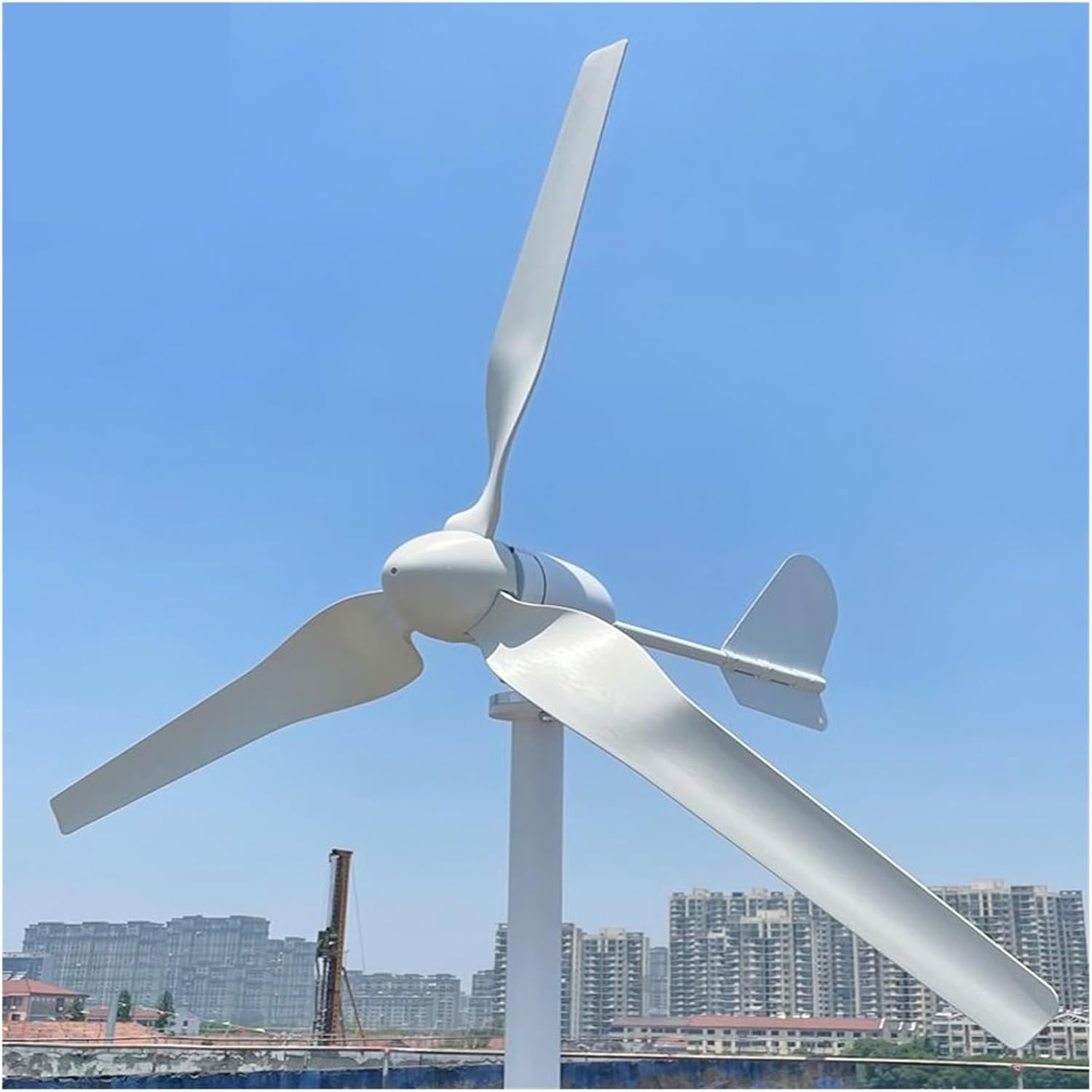 2KW Wind Turbine Generator Home 2000W 12V 24V 48V Horizontal Windmill Wind Turbine Generator with MPPT Controller Inverter Low Starting Speed for Home(Off Grid System,24V_2000W)
