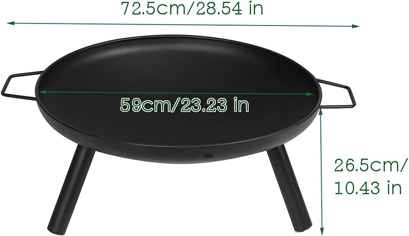 Round Fire Pit,Outdoor Garden & Patio Square Heater Fire Pit Brazier