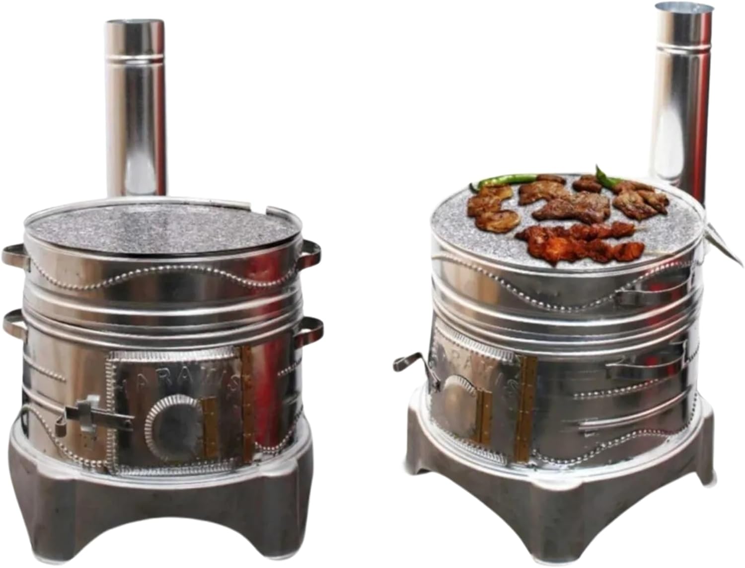 Multipurpose Clay Grill and Stove with Accessories, 15 in (38 cm), 16 in (40 cm)