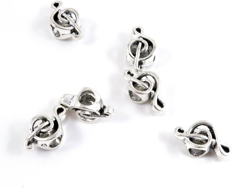 Jewelry Making Charms Antique Silver Tone Color Jewellery Charme Findingss Bulk Wholesale Suppliers Arts Crafts G9RH1 Music Note Loose Beads