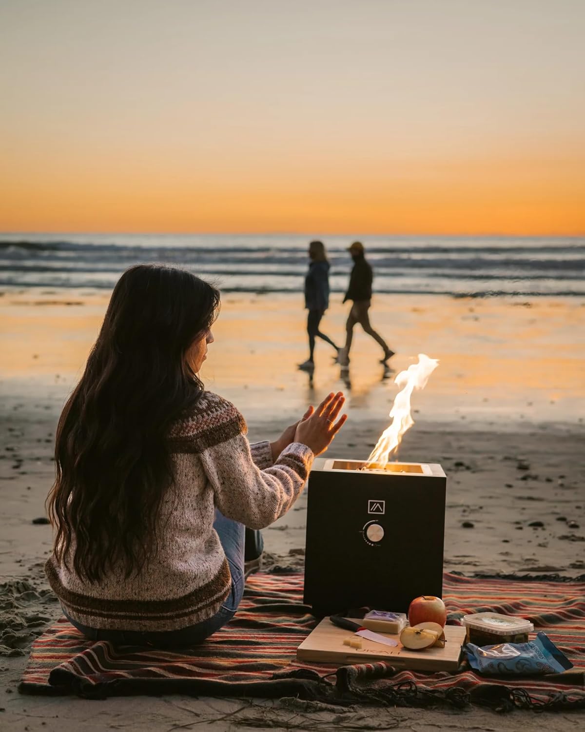 Ukiah Qube 12.5 in. W Steel Outdoor Square Propane Fire Pit