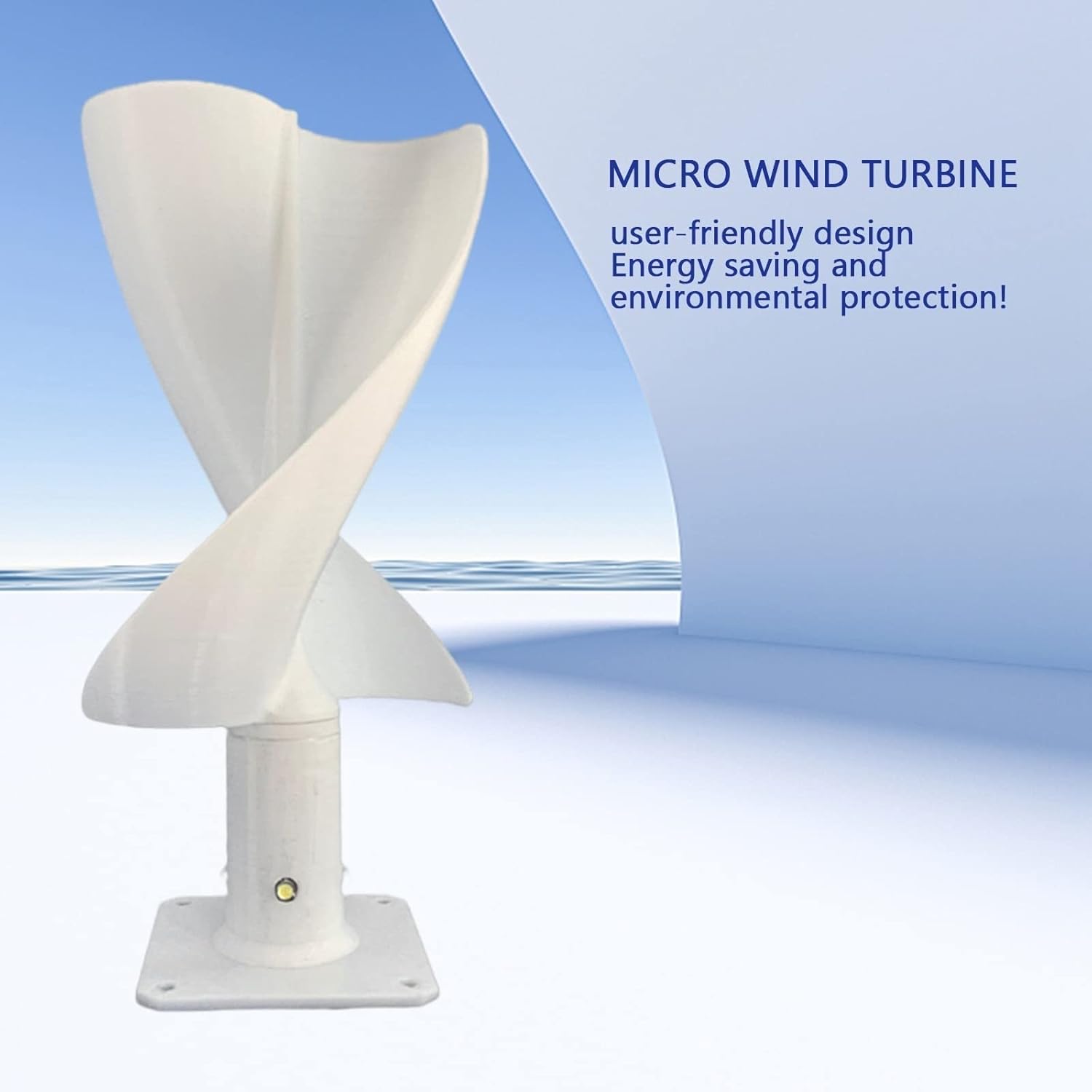 20w 12VDIY Wind Turbine Generator Model LED Light Vertical Wind Turbine Spiral Wind Turbine with 4 LED Lights