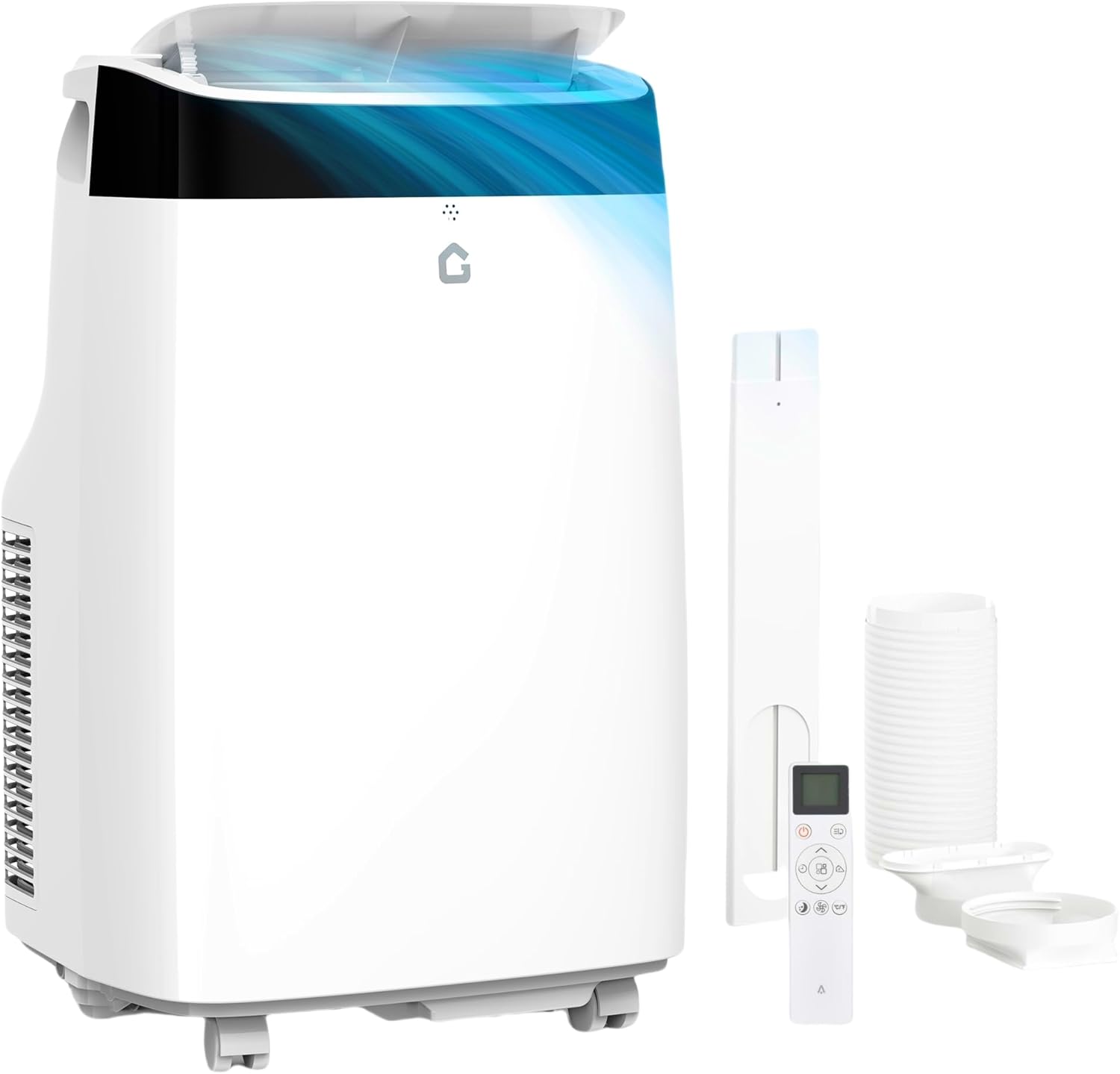 10000 BTU Portable Air Conditioner - 3 in-1 Cooling, Dehumidifier & Fan with Quiet Operation, Sleep Mode, 24H Timer & Energy Savings, for Rooms Up to 450 Sq.Ft, Includes Remote Control, Reusable Filt