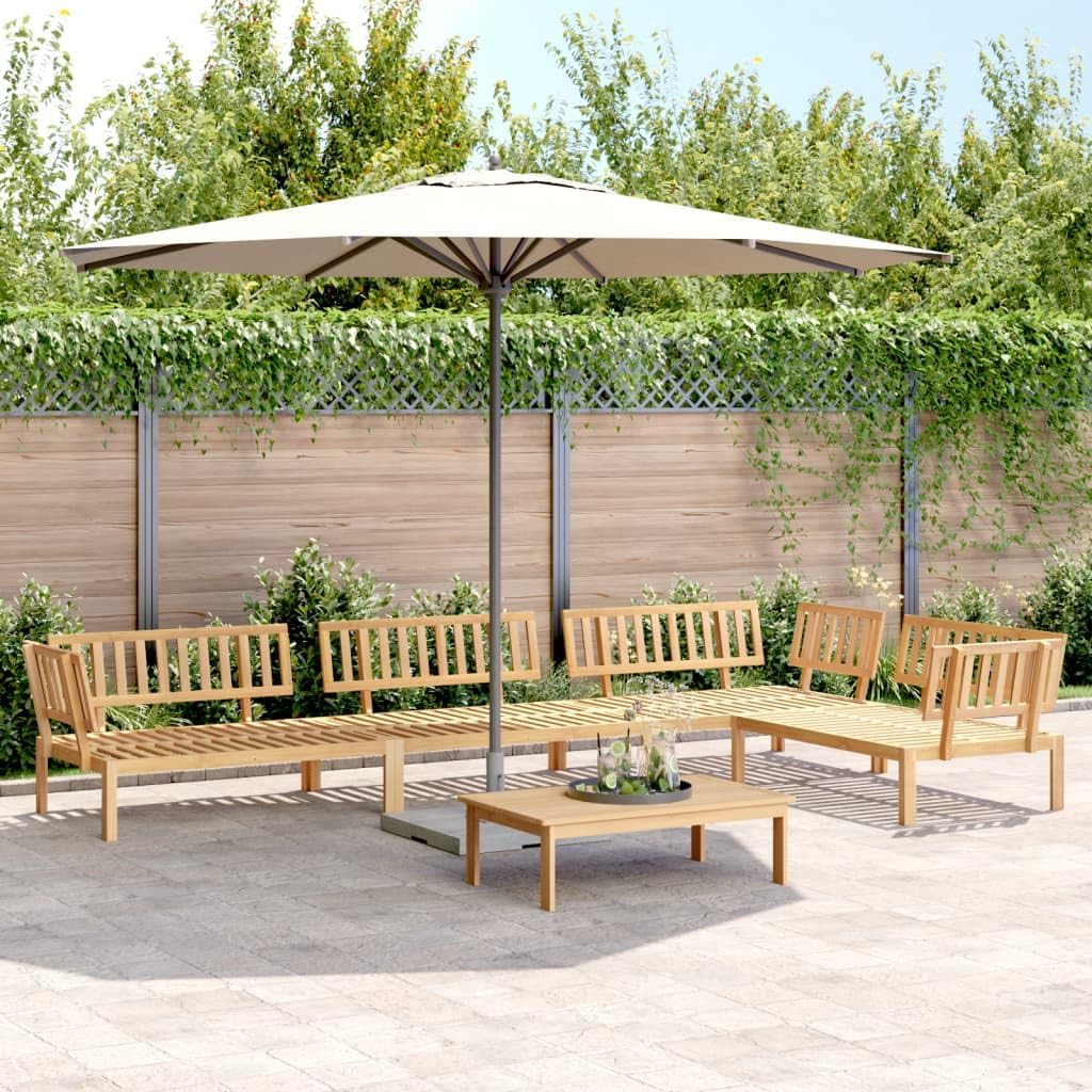 Patio Furniture, 5 Piece Patio Pallet Sofa Set Solid Wood Acacia