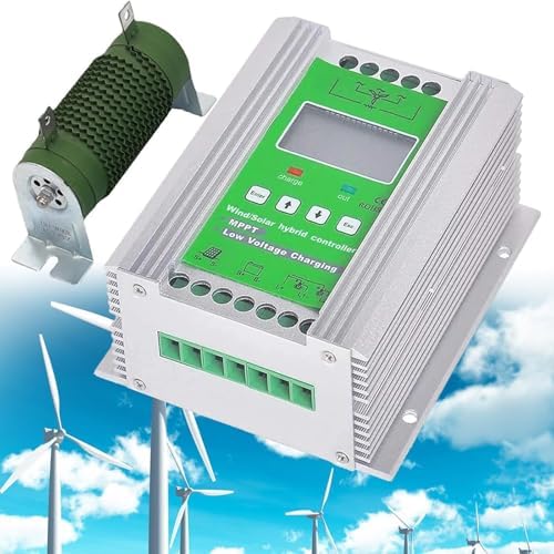 300W-1500W Wind Solar Hybrid Charge Controller, 48V Turbine Generator with Dump Load, for Efficient Battery Charging (Wind up to 1500W, Solar up to 1200W)