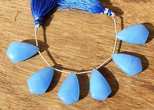 13 inch natural beads strand of 15x25mm faceted arrowhead aqua chalcedony gemstone briolletes beads for DIY jewelry - necklace, bracelet, earring, ring.