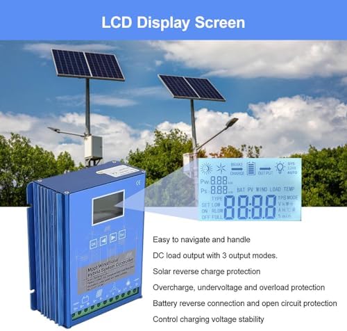 Wind Solar Hybrid Charge Controller with Unloading Resistor - Automatic Boost for Renewable Energy Solutions | Perfect for Power Plants & Street Lighting Systems