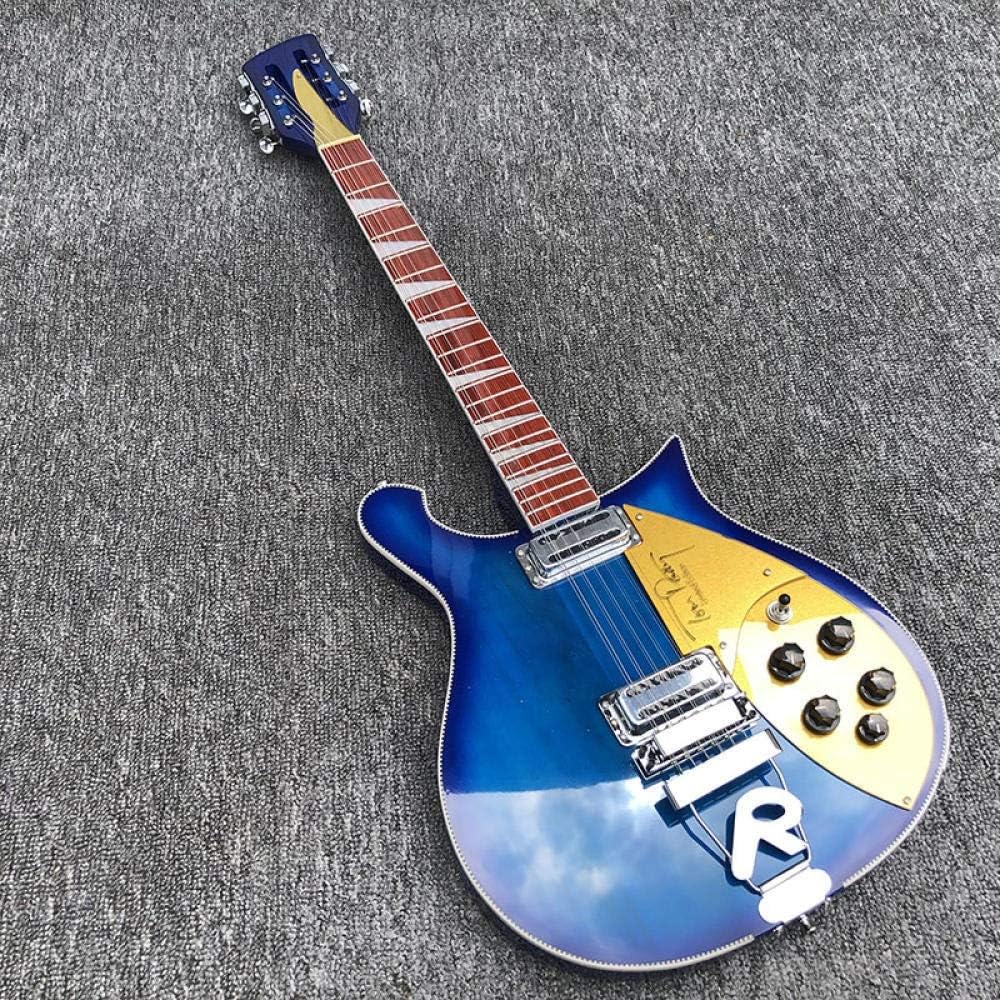 12 String Electric Guitar with Blue Penetrating Neck Paint Electric Guitar Acoustic Steel String Guitars (Color : Guitar Size : 40 inches)