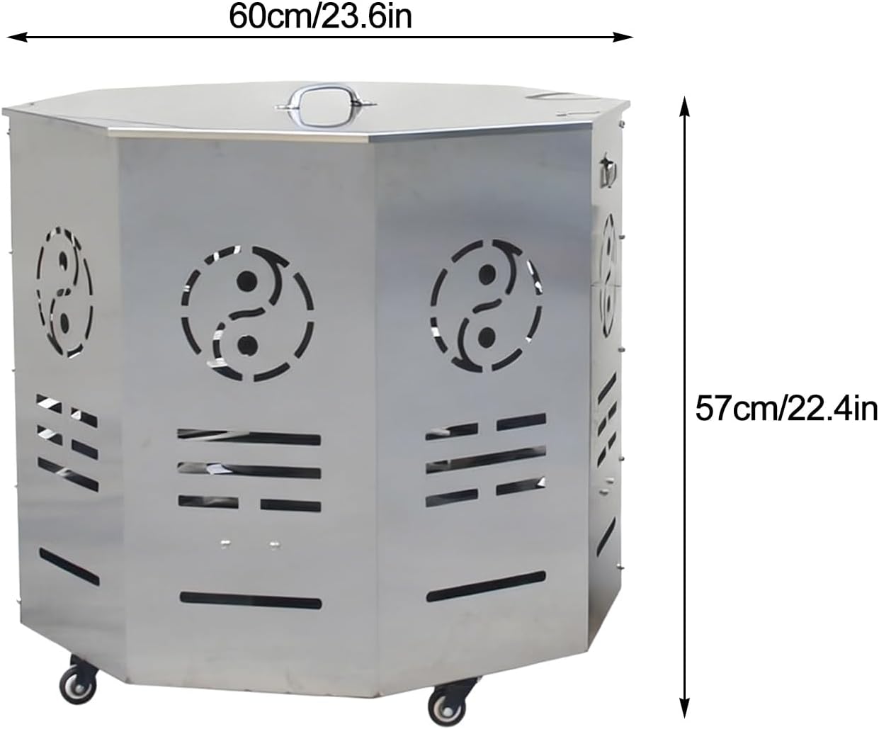 Incinerator Burn Barrel, Fire Pits for Outside Wood Burning, Metal Barrel for Garden Porch Balcony Patio Backyard
