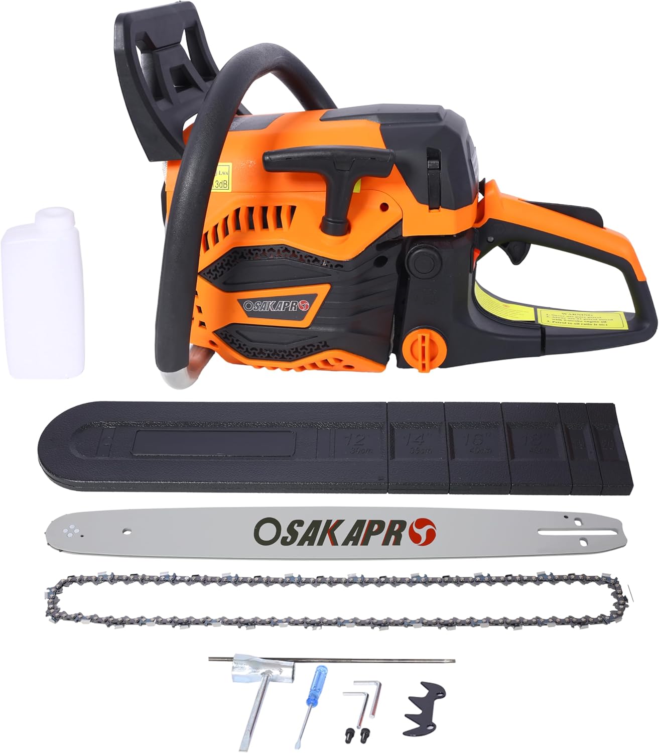 62CC Gas Powered Chainsaw, 2-Cycle Petrol Handheld Cordless Chain Saw, Gasoline Gas Chainsaws for Tree Wood Cutting, EPA compliant (20