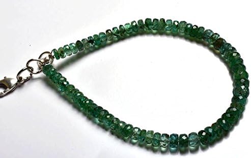 1 Strand Natural 7 Inches Stands AAAA Gems Quality 100% Natural Emerald Transparent Faceted Roundels Beads Necklace 4 TO 6 MM