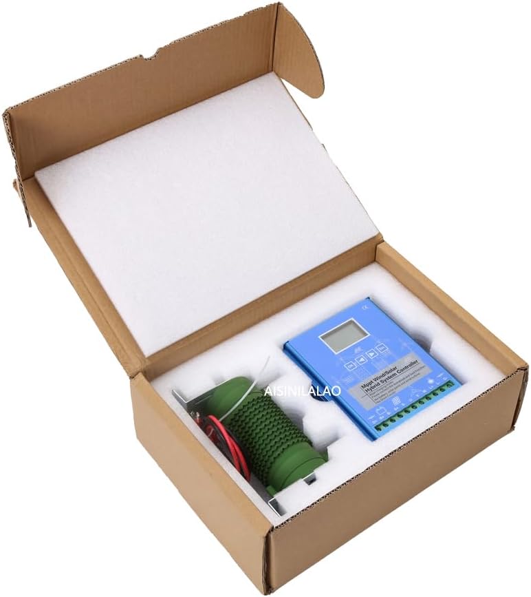 4000W Off Grid MPPT Charge Controller, with LCD Display 12V 24V 48V Wind Turbine Generator Hybrid Charge Controller for Solar Panel/Wind Turbine Generator