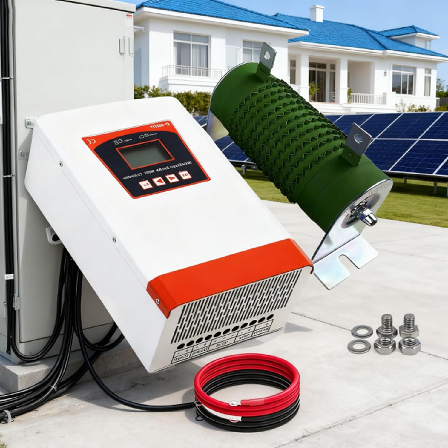 220v, 12V 24V 48V 220V 6000W MPPT Hybrid Wind Solar Charge Controller Regulator for Home Wind Solar Power Systemr Suitable for Wind Turbines