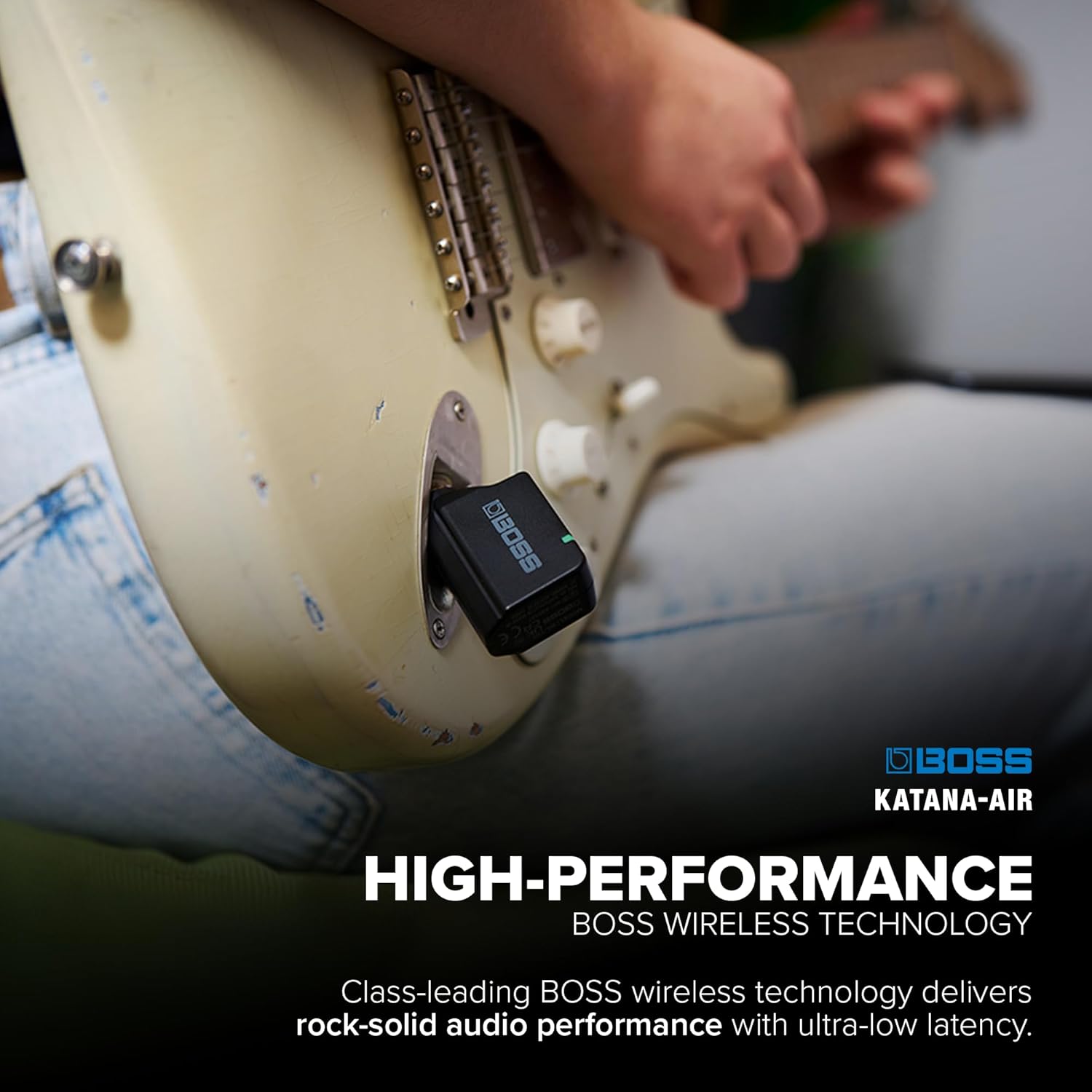 BOSS Katana-Air | Wireless Compact Desktop Amplifier for Guitar, Bass & Acoustic-Electric Guitar & Bass | 5 Amp Characters | Acclaimed Katana Amp & Effect Tones | WL-T Transmitter with Motion Sensing