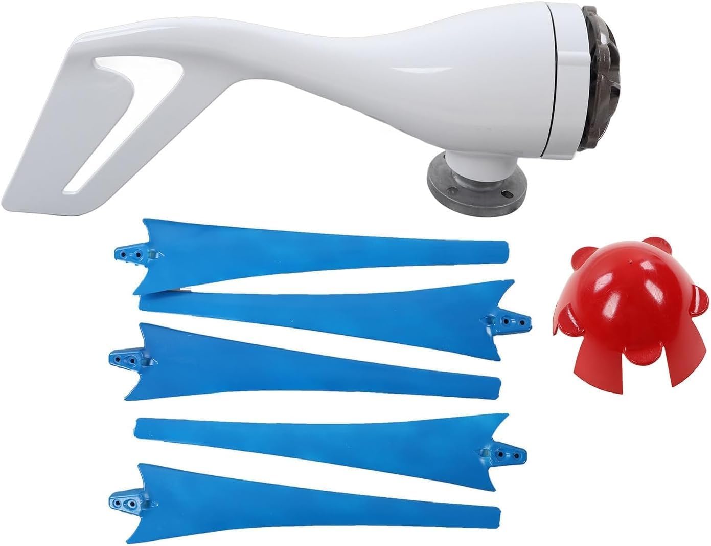 CAJUCA 1000W Wind Turbine Generator Kit 5 Blade Generator Automatic Direction Adjustment Wind and Solar Hybrid Power Generation System