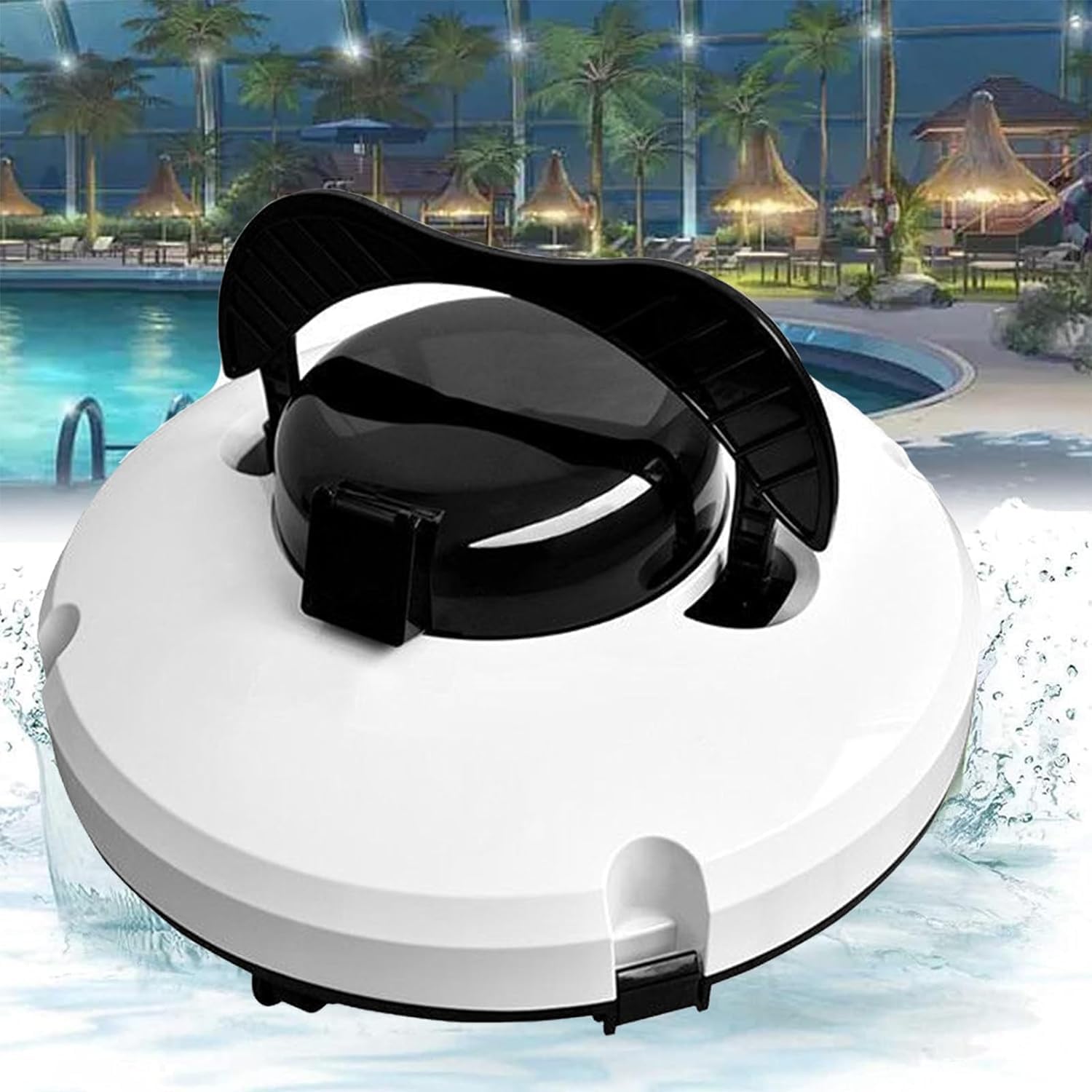 Cordless Robotic Pool Cleaner, Smart Pool Cleaner, Wall Climbing Pool Cleaning Robot Fully Automatic Pool Hoover with Upgraded Ultra-fine Filter, Ideal for Pools