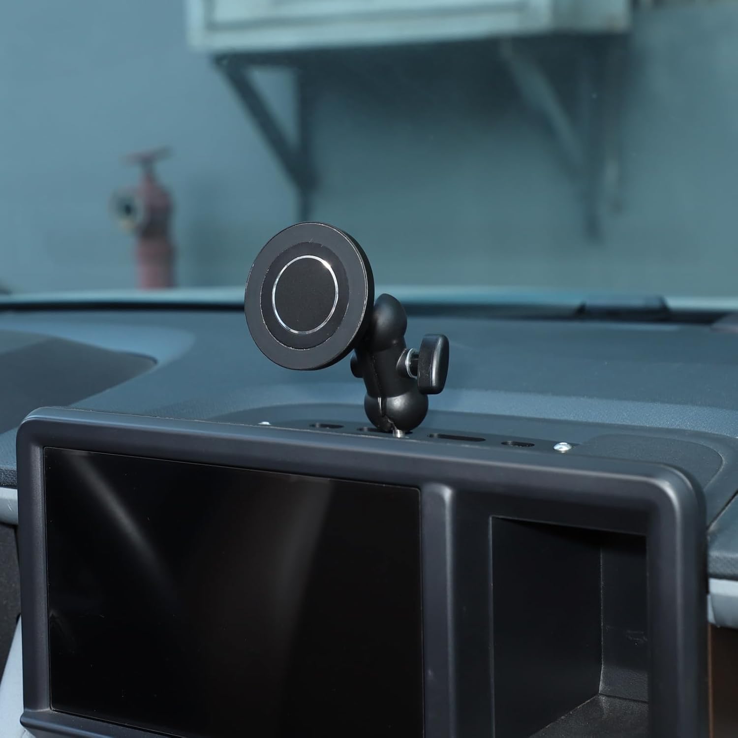 Aunginsy Center Console Dash Mount Magnetic Phone Holder Compatible with Ford Maverick 2022-2024, Dashboard Instrument Table Organizer Storage Tray Groove Panel Cell Mobile Phone Bracket Accessories