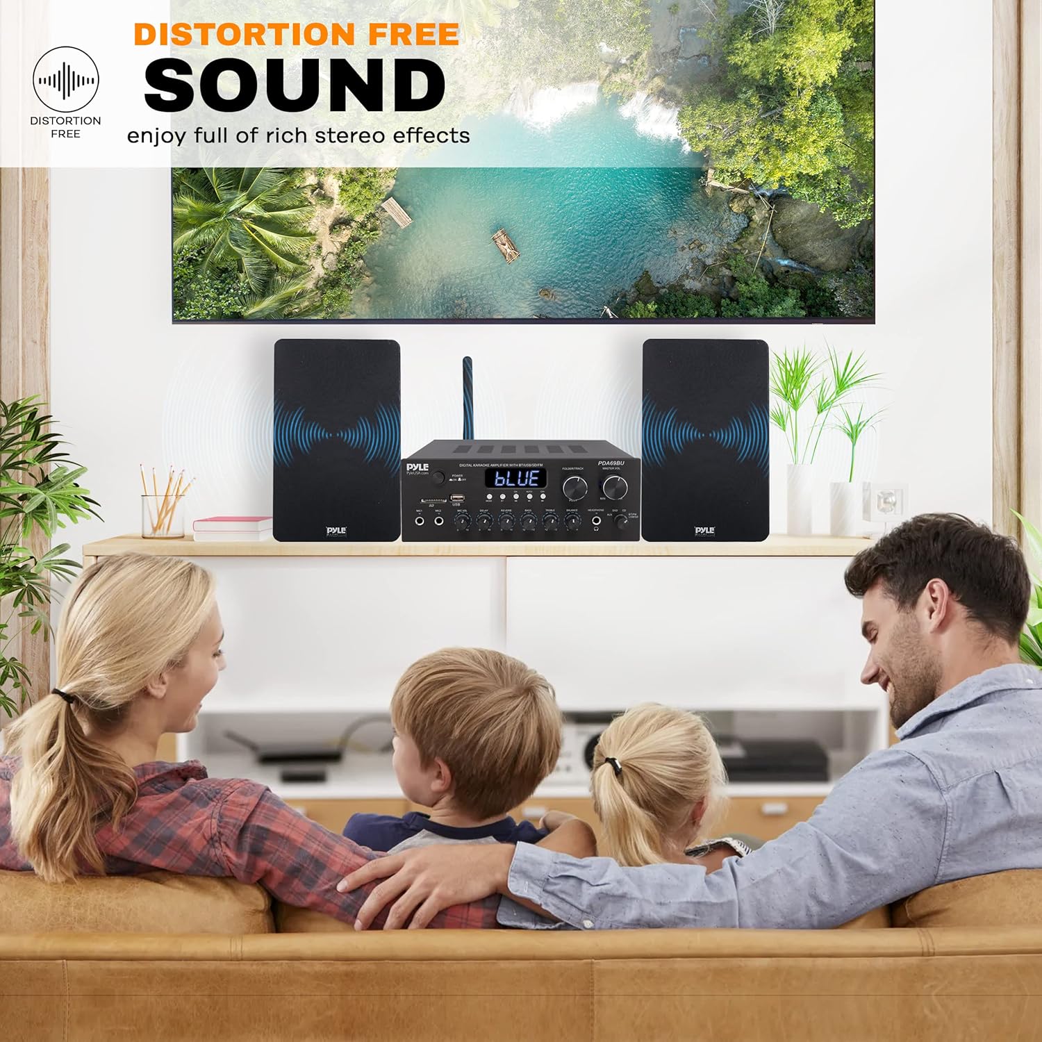 PyleUsa Home Theater Wooden Bookshelf Speakers - Wall-Mountable with 0.75'' Silk Dome Tweeter and Aluminum Voice Coils, Pair, Neat Black Color, Gold Plated 5 Way Binding Post - PSMSP6