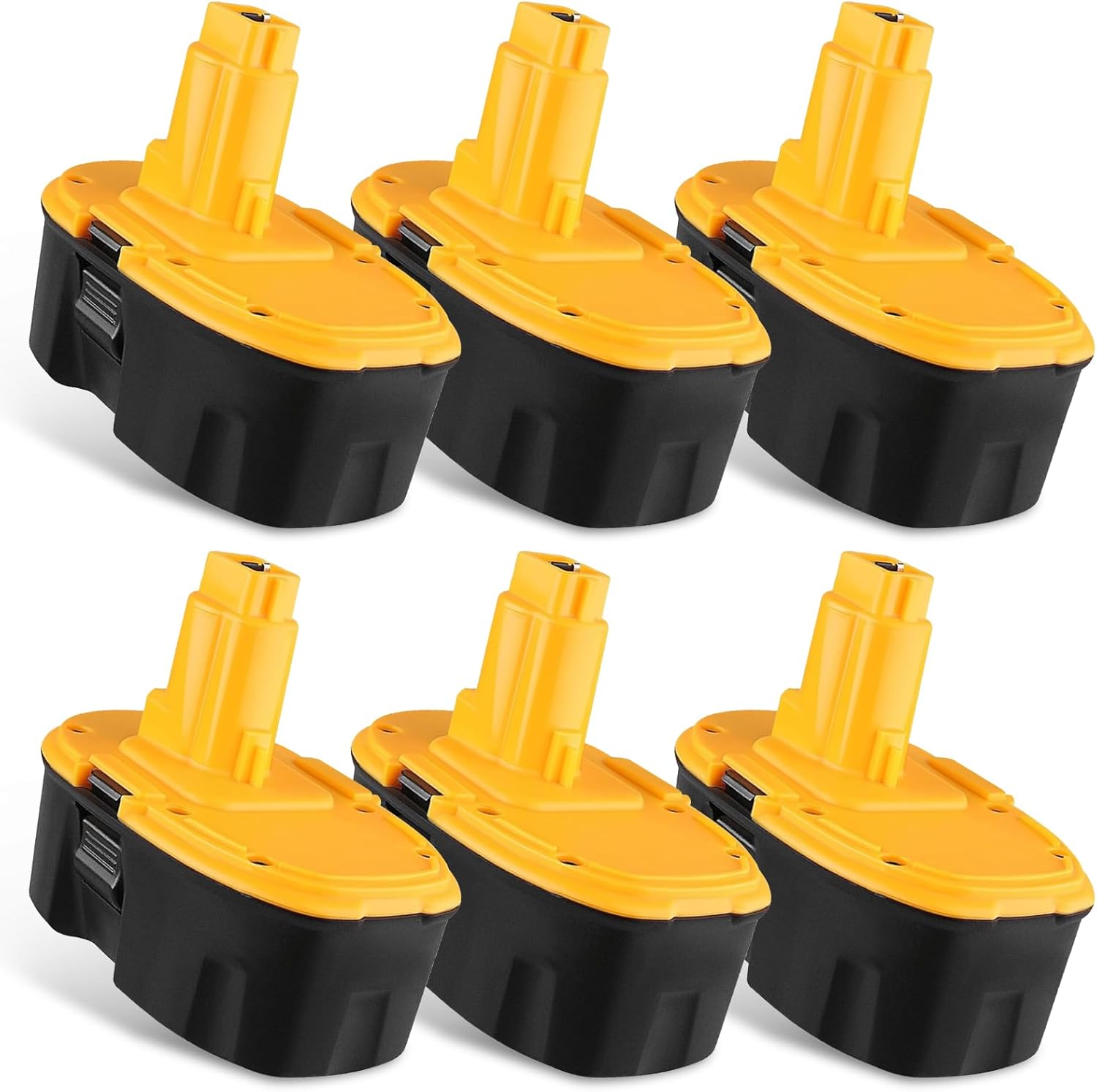 6X 18V 6.0Ah/6000mAh Ni-MH Battery Replace for Dewalt Battery 18V DC9096 DW9096 DE9095 DC9099 DE9039 Compatible with Dewalt 18V Battery Cordless Tools