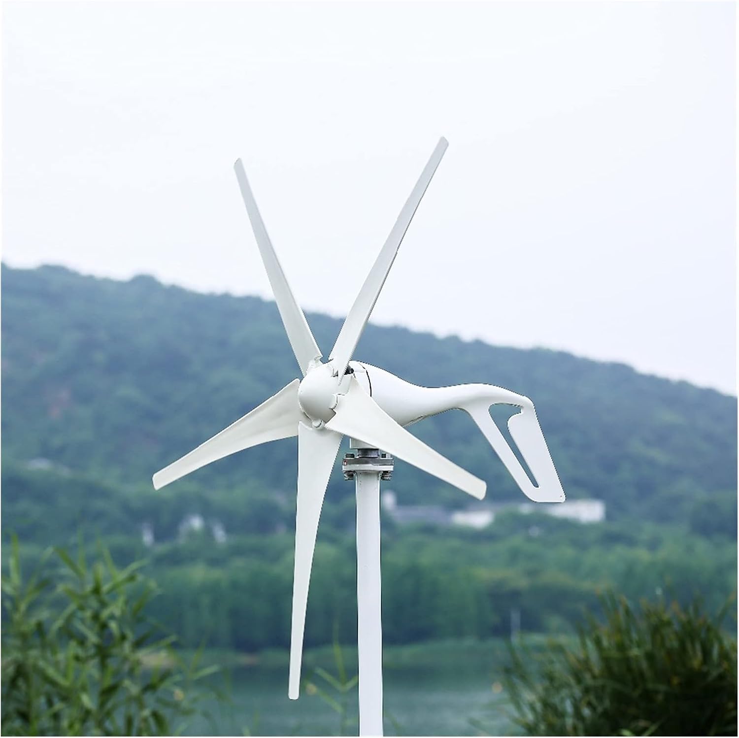 Wind Generator, Small Wind Turbine Generator Fit for Home lights Windmill 800W With Wind Controller Gift All Sets,for Home, Farm, RVs, Boats(Hybrid Controller,6 BLADES 800W_24)