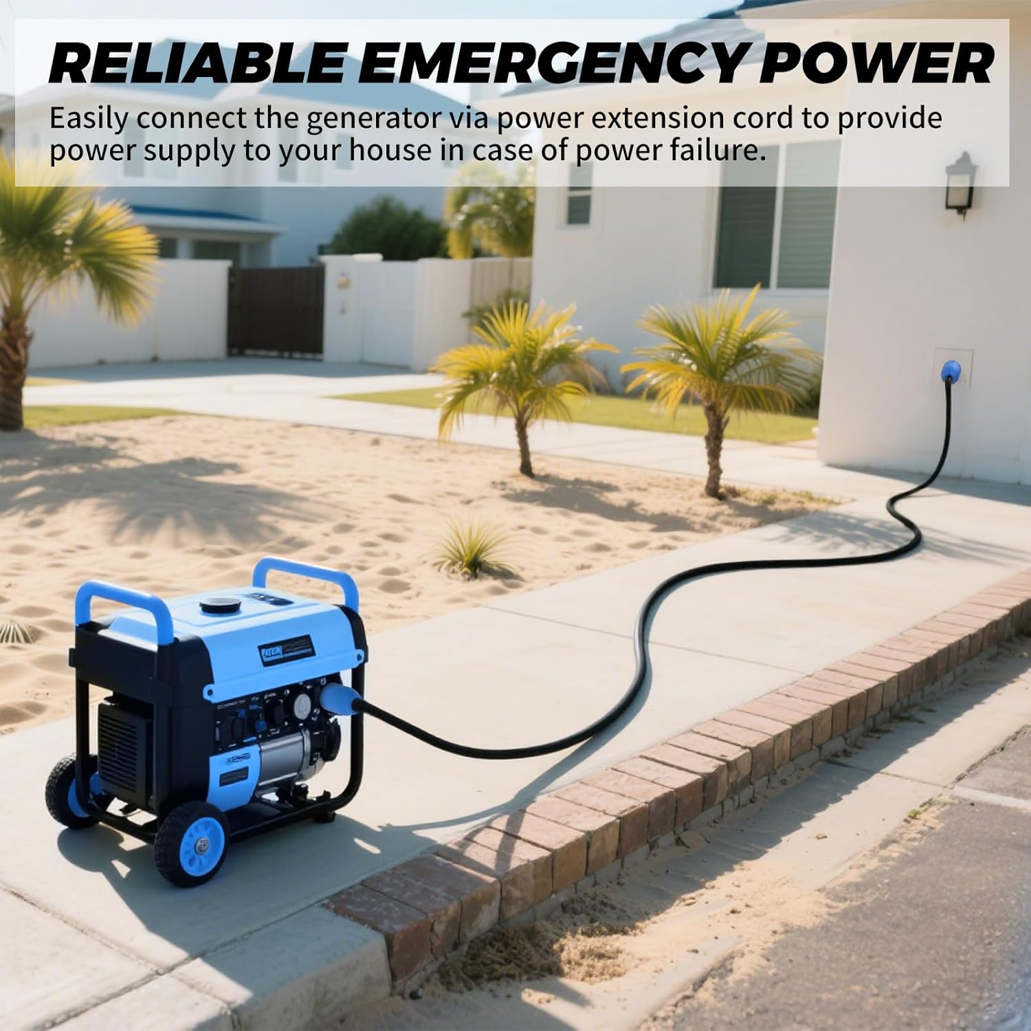 50FT 30 Amp Generator Cord, 4 Prong NEMA L14-30P/L14-30R Generator Extention Cord, Twist Lock Heavy Duty 10 Gauge Outdoor Extension Cable for RV Camper and Generator to House, ETL Listed