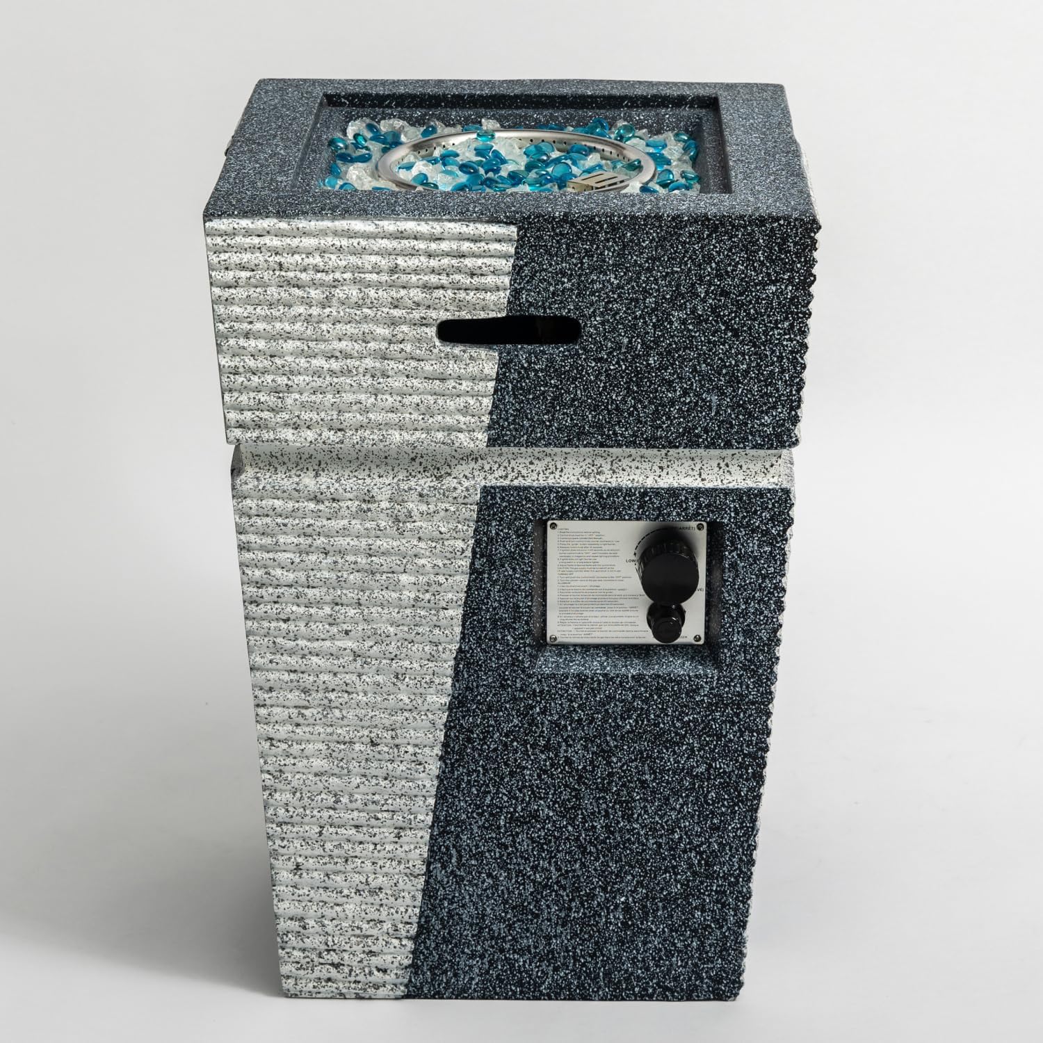 Outdoor Concrete Fire Pit Column Propane Fire Pit