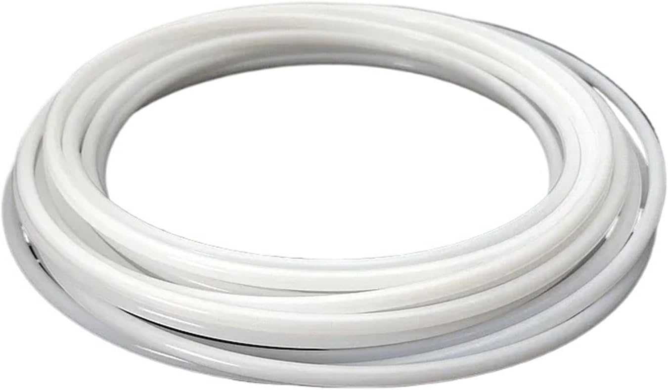 Revive Furniture 260Deg C ID 1~14mm White PTFE Pipe High-Temperature Resistant - Chemical-Resistant Smooth And Non Stick For Industrial Use(10M_ID 4XOD 5MM)
