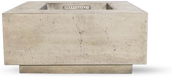 Lakeview Cascata Bay 2 36-Inch Natural Gas Square Fire Pit Table - Natural - SCPH-406-3NG