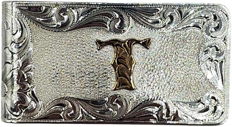Montana Silversmiths Money Clip Engraved Letter T - Accessories Other