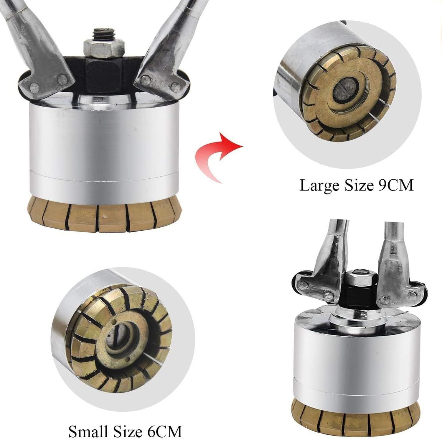 200L / 53 Gallon Drum Cap Seal Crimping Tool, 35mm & 70mm Manual Barrel Sealer, Liquid Packaging Machine for Small & Large Drums, Durable & Efficient Sealing Solution