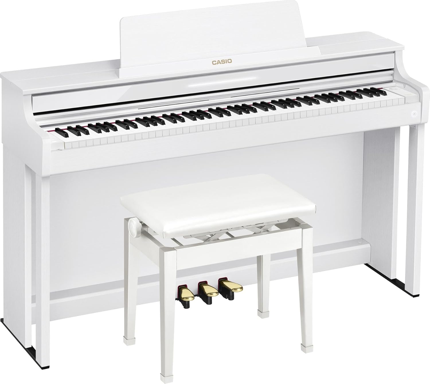 Casio Celviano AP-550 – 88-Key Digital Console Piano | Smart Hybrid Hammer Action Keyboard CELVIANO Edition | Dual Concert Grand Piano Tones | 40W 4-Speaker System | White