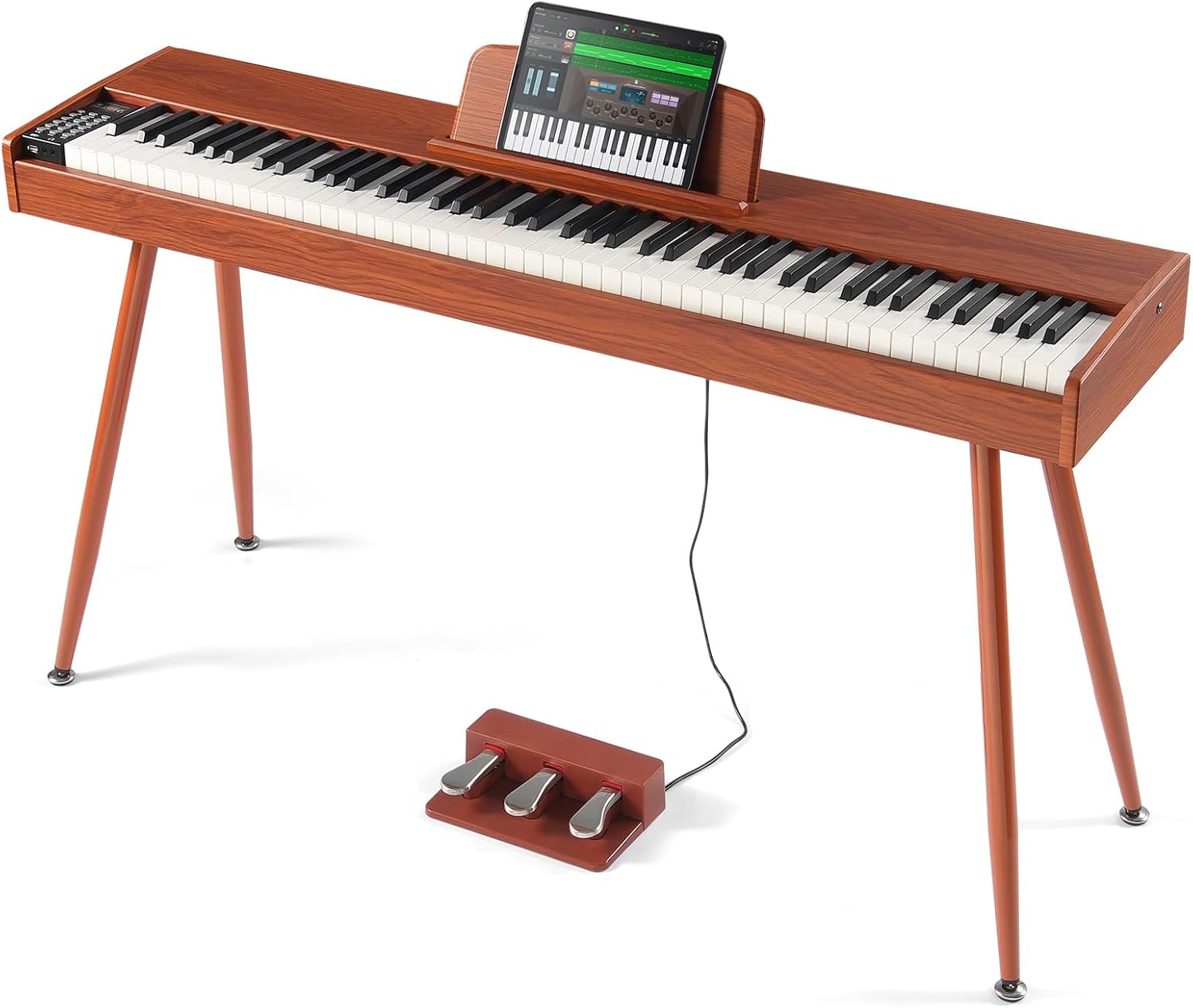 VEVOR Weighted Digital Piano, 88 Key Fully Weighted Keys, Electric Piano Dual Keyboard & Speakers Four Legged Piano Stand with Headphone 200 Tones & Rhythms, Support Bluetooth/USB/MIDI, for Beginners