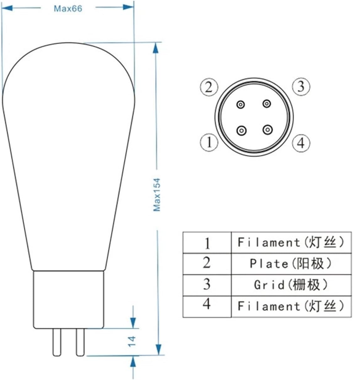 2A3 Electron Tube Replaces 2A3C 2A3B Vacuum Tube Precision Matching(2 pcs)