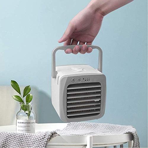 Personal Air Cooler Portable Mini USB Air Conditioner 3 in 1 Small Personal Space Air Purifier Cooler and Humidifier Air Cooler Desk Fan Cooling for Home Office Dorm Outdoors