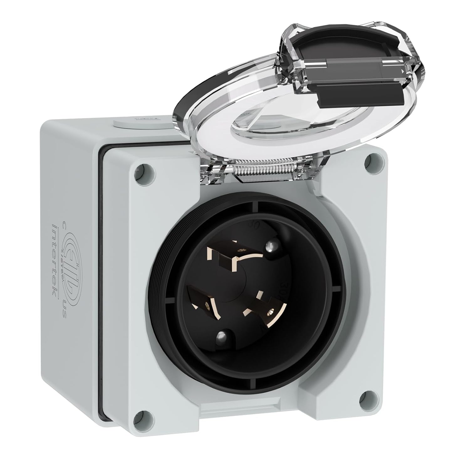 1pcs US/American 30Amp Power Inlet Box, 125/250 Volt Nema L5-30P Plug Outdoor dustproof and Weatherproof for Generators.