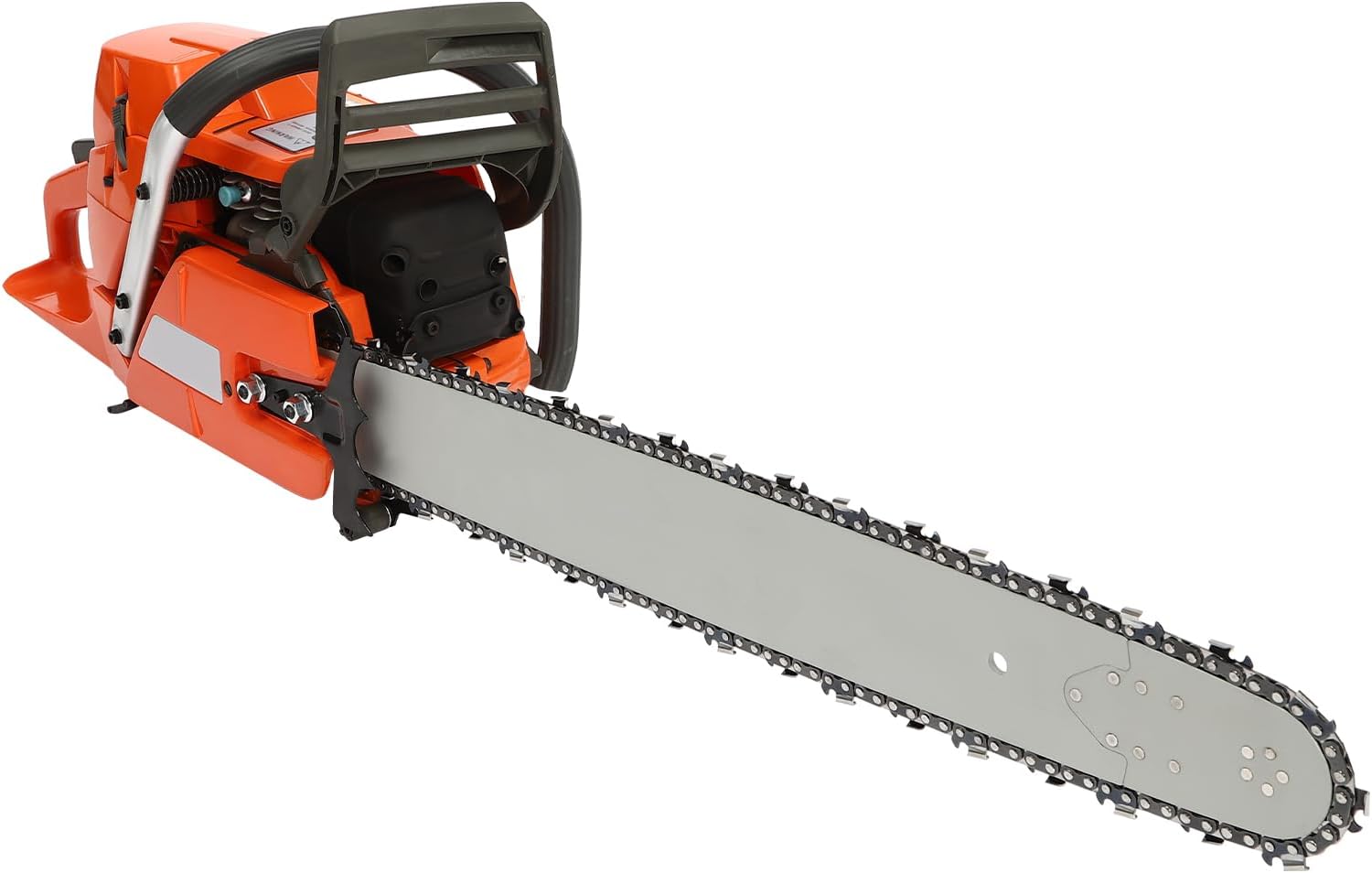 24 Inch Gasoline Chainsaw, 72cc 3.9kw 2-Stroke Single Cylinder Chainsaw Gas Powered, Cutting Wood Gas Sawing Crankcase Chain Saw w/Handles, Orange