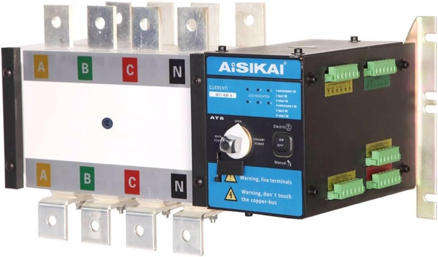 ATS 630A 4P Controller Dual Power Automatic Transfer Switch Teile 220V 380V Elektrische Diesel Generator Panel Board 3Phase