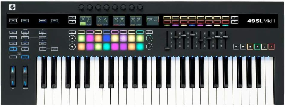 Novation 49SL MkIII, 49-Key Midi Controller and M-Audio SP-2 - Universal Sustain Pedal with Piano Style Action For MIDI Keyboards, Digital Pianos & More