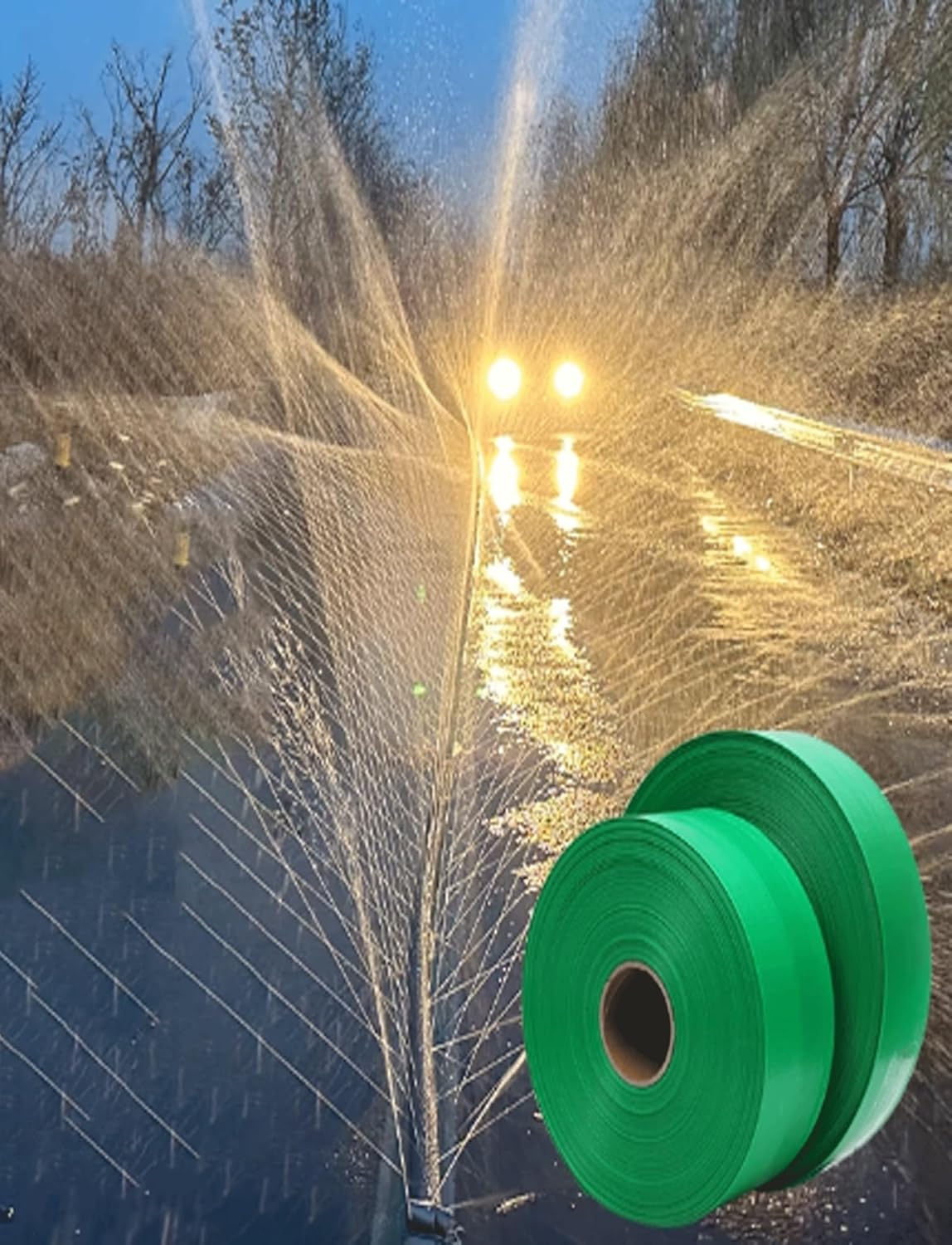 PE Lay Flat, Heavy Duty Backwash Drain Hose, Weather Burst-Proof, for for Swimming Pool & Water Transfer （50meter-100meter）(1.5in,50meter)