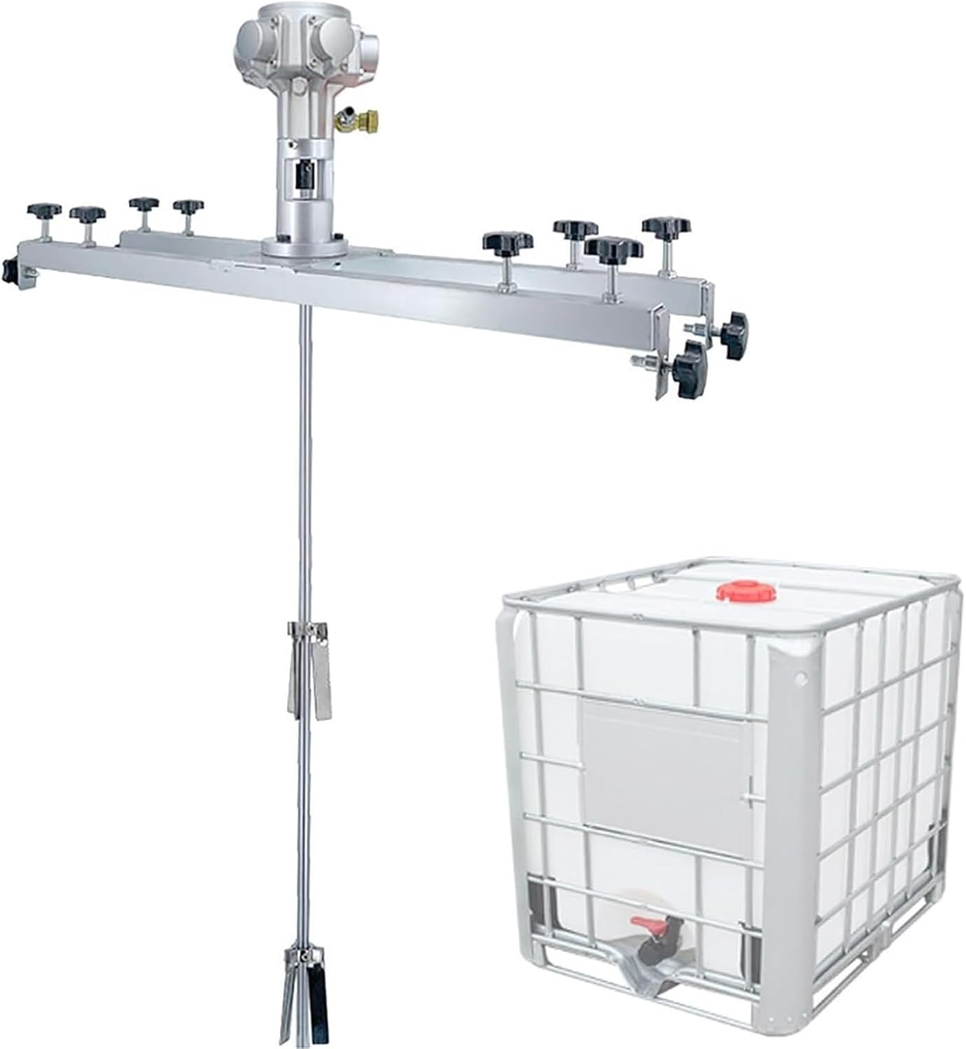 Pneumatic Agitator Clamp Mount Tank Barrel Drum Mixer, IBC Air Agitator, Paint Stirring Machine Mixing Capacity 1000L, Cement Mixer Mortar Plaster Paint Fodder Stirring Tool,H005