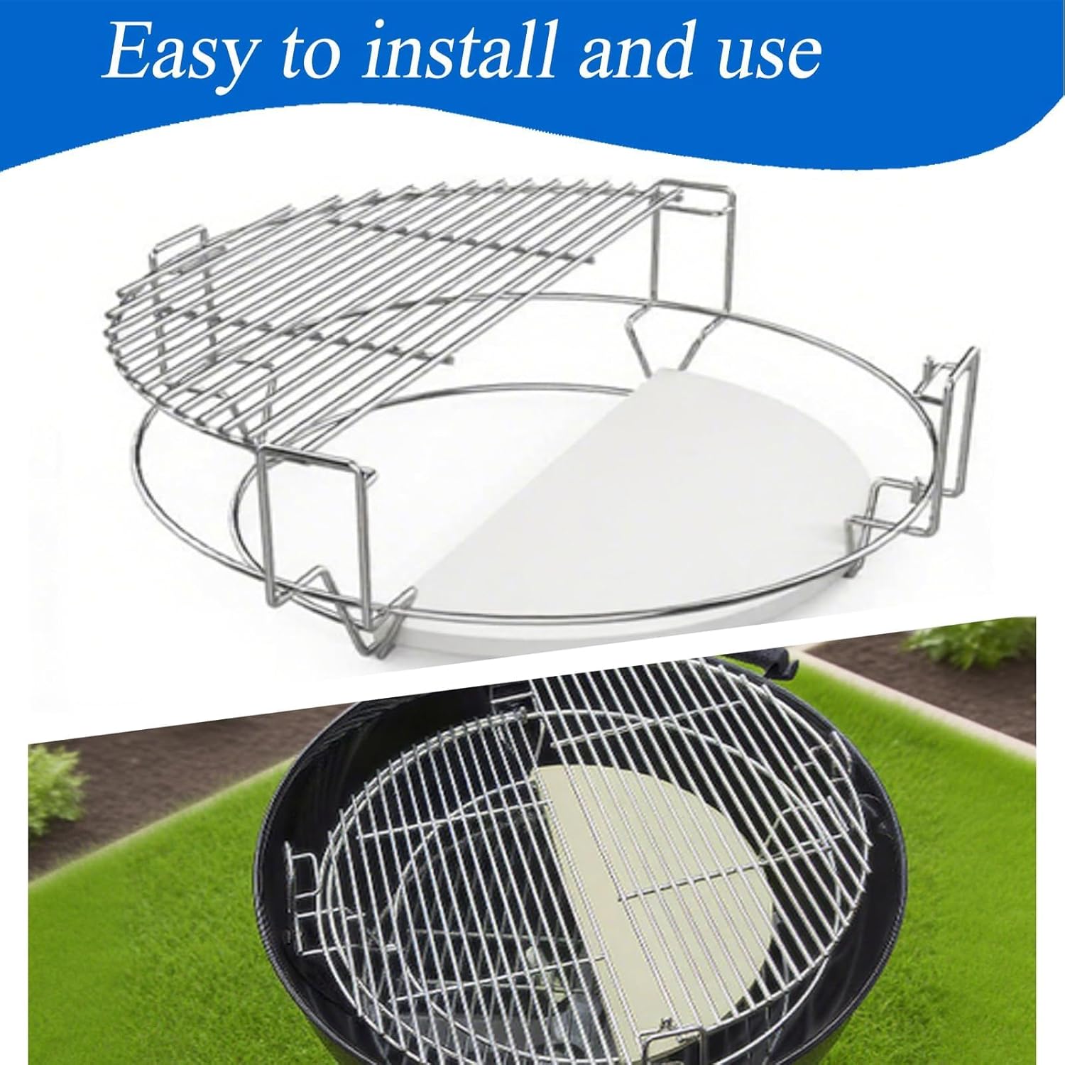 S24 (1-Pack) Cooking Grate System Grilling Accessory for Weber 22