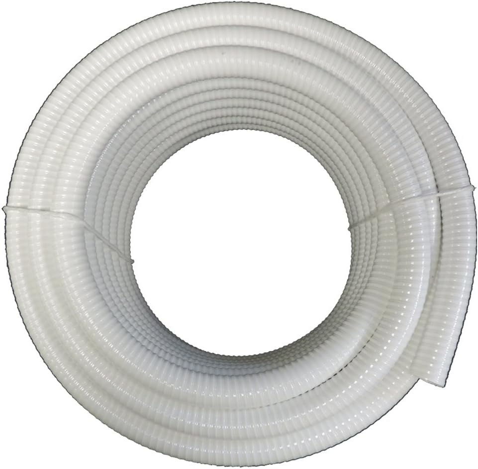 HydroMaxx® 25 Feet x 2 Inch White Flexible PVC Pipe, Hose, Tubing for Pools, Spas and Water Gardens.
