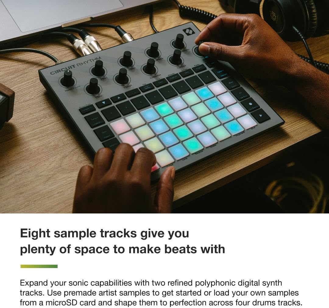 Novation Circuit Rhythm: Sampler and groovebox with eight sample tracks for making and performing beats